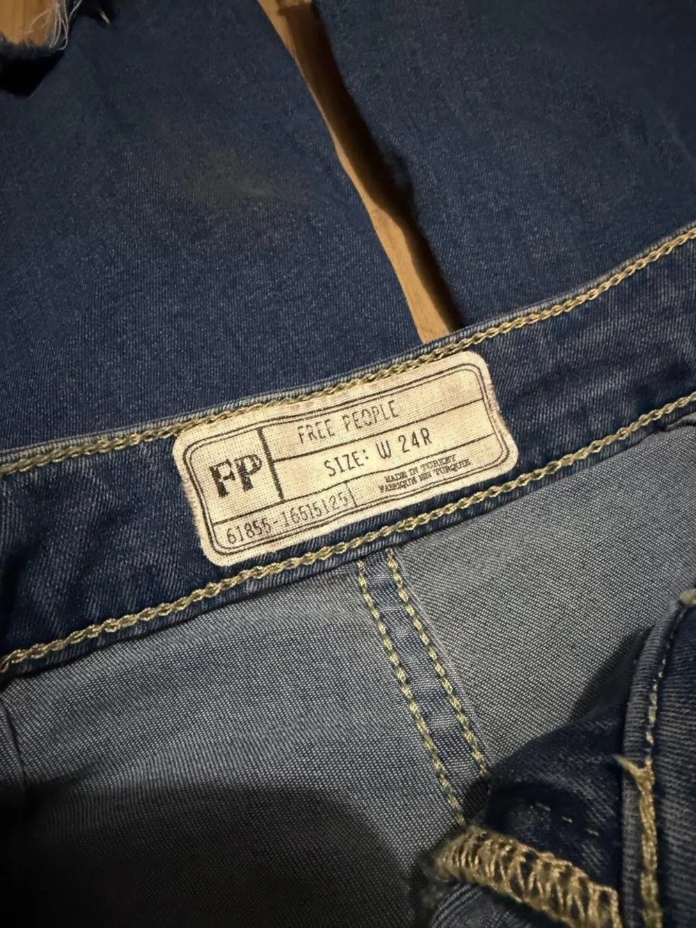 Free People Raw-Hem Wide Leg Bell Bottom Jeans in Medium Blue